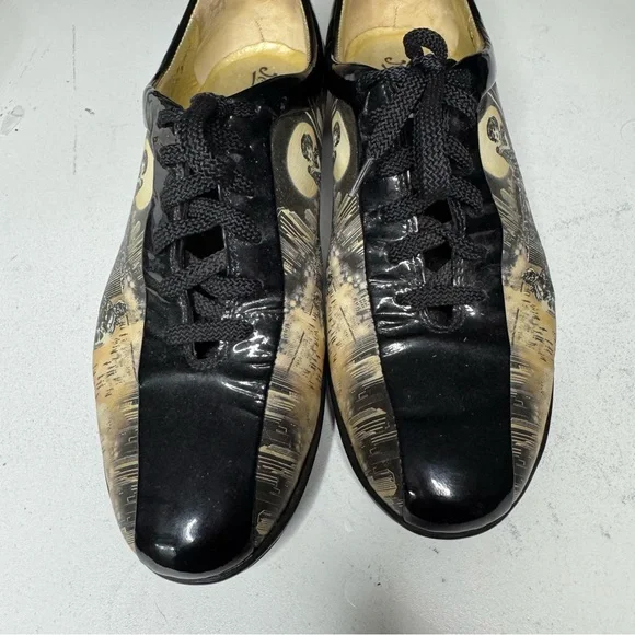 ICON Art Shoes Jazz Print Sneakers Art Deco Wearable Art Women 6 Rare - Picture 3 of 7